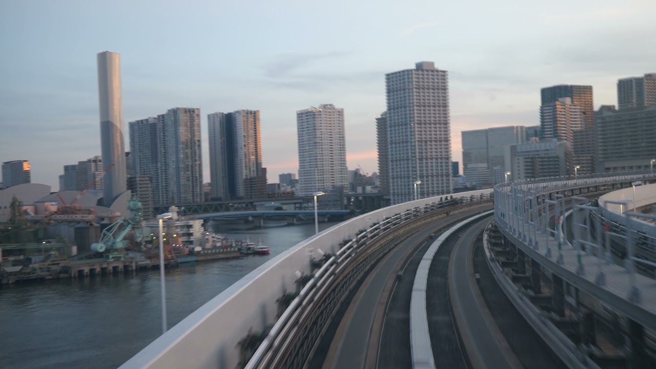 The train view of Tokyo just before the opening of the Tokyo Olympics 2020