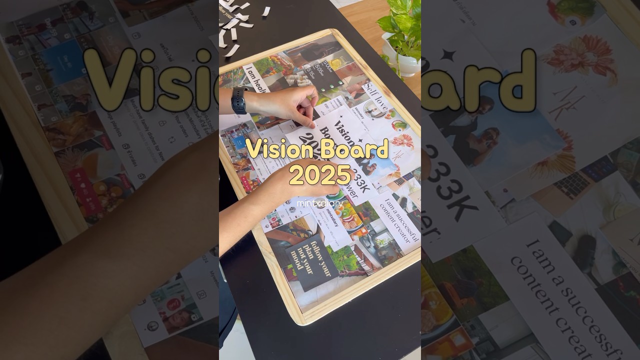 Vision board 2025 #mintxdiary #visionboard #visionboard2025 #2025