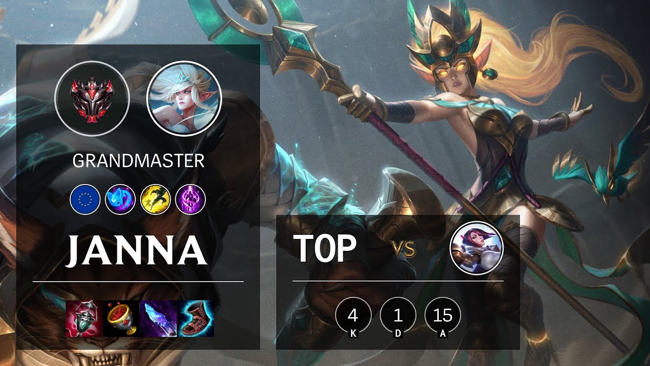 Janna Top vs Fiora - EUW Grandmaster Patch 10.21
