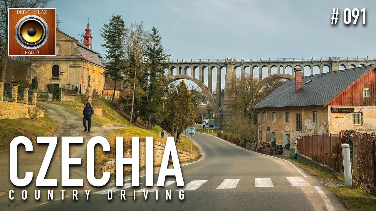 Countryside Driving Tour from Brandýs nad Labem to Mladá Boleslav 🎹 Czech Republic 4K HDR