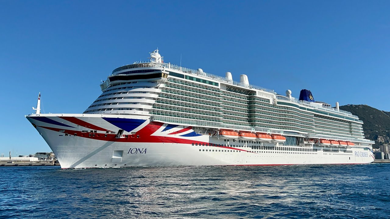 IONA DEPARTING THE PORT OF GIBRALTAR 4K