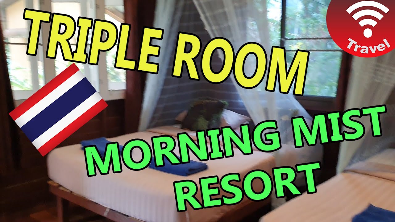 Triple room at Morning Mist Resort, Khao Sok, Thailand