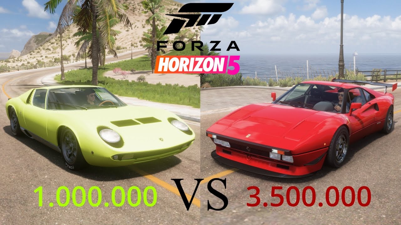 L.  Miura 1967 VS F.  288 GTO 1984 (A Class)  Forza Horizon 5