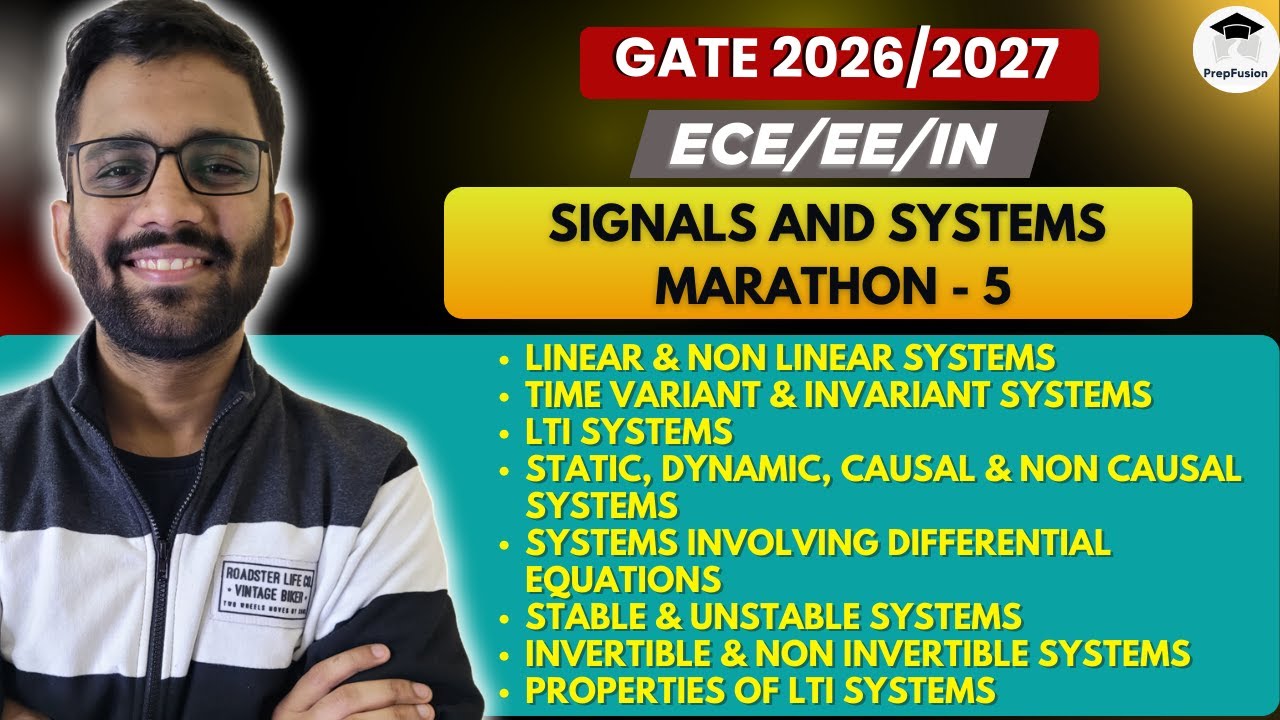 Signals & Systems || Marathon - 5 || Classification of Systems || Himanshu Agarwal || PrepFusion