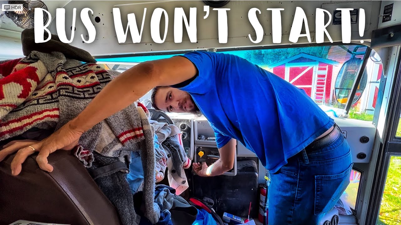 The bus won’t start, but it’s time to hit the road…!!