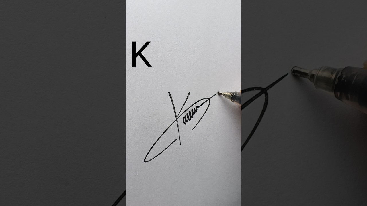 Diy K letter stylish autograph #signature #design #art
