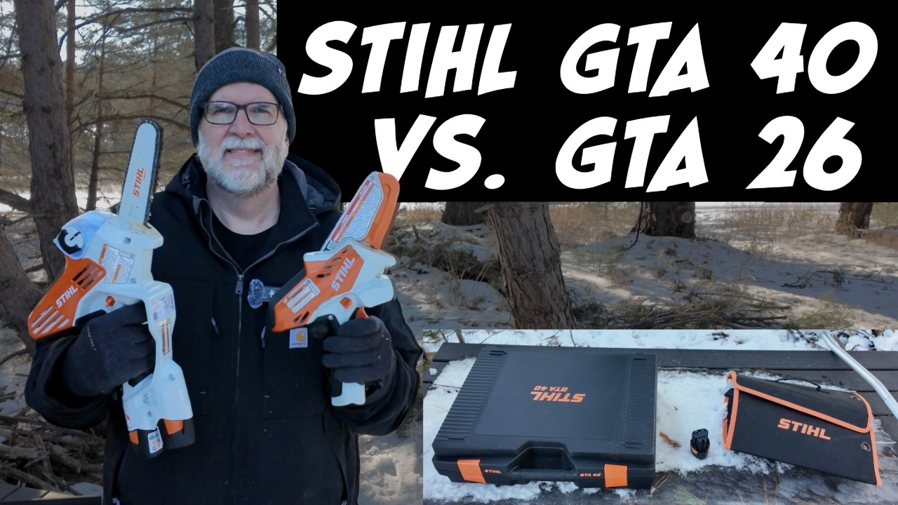 Обзор новой бензопилы STIHL GTA 40: распаковка, первое использование и сравнение с бензопилой-сея...