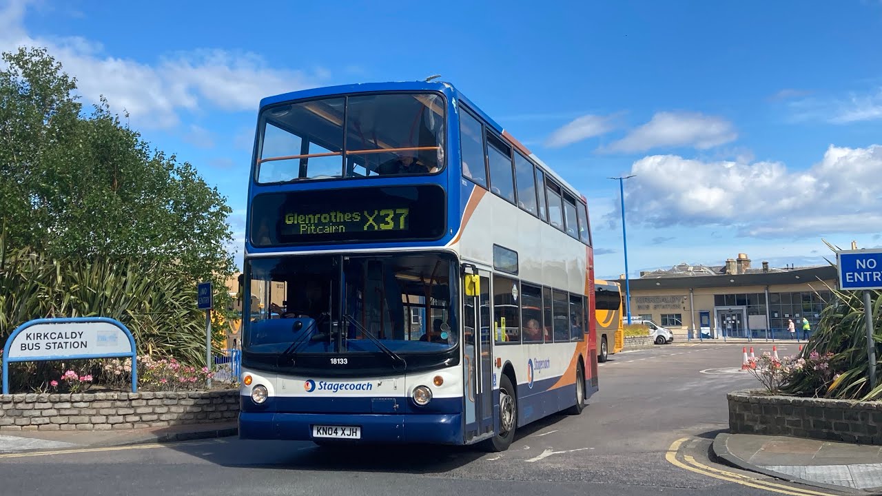 Stagecoach in fife Alx400 trident 18114 (WA04 FOD) service:X37