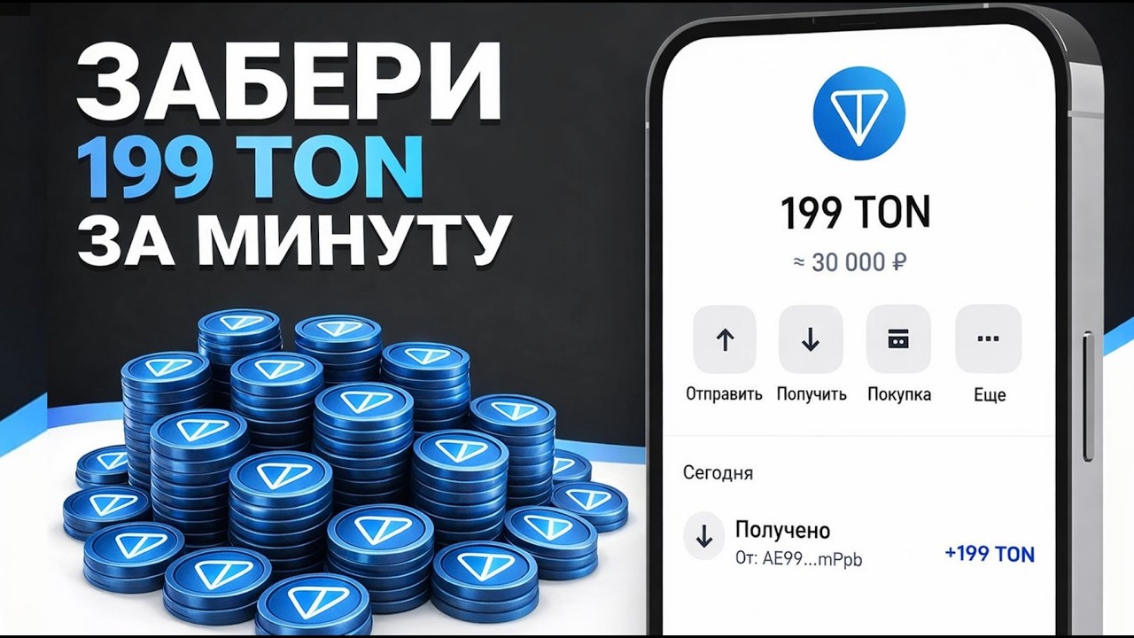 КАК ЗАРАБОТАТЬ 199 TONCOIN ЗА СЕКУНДУ? (без вложений)