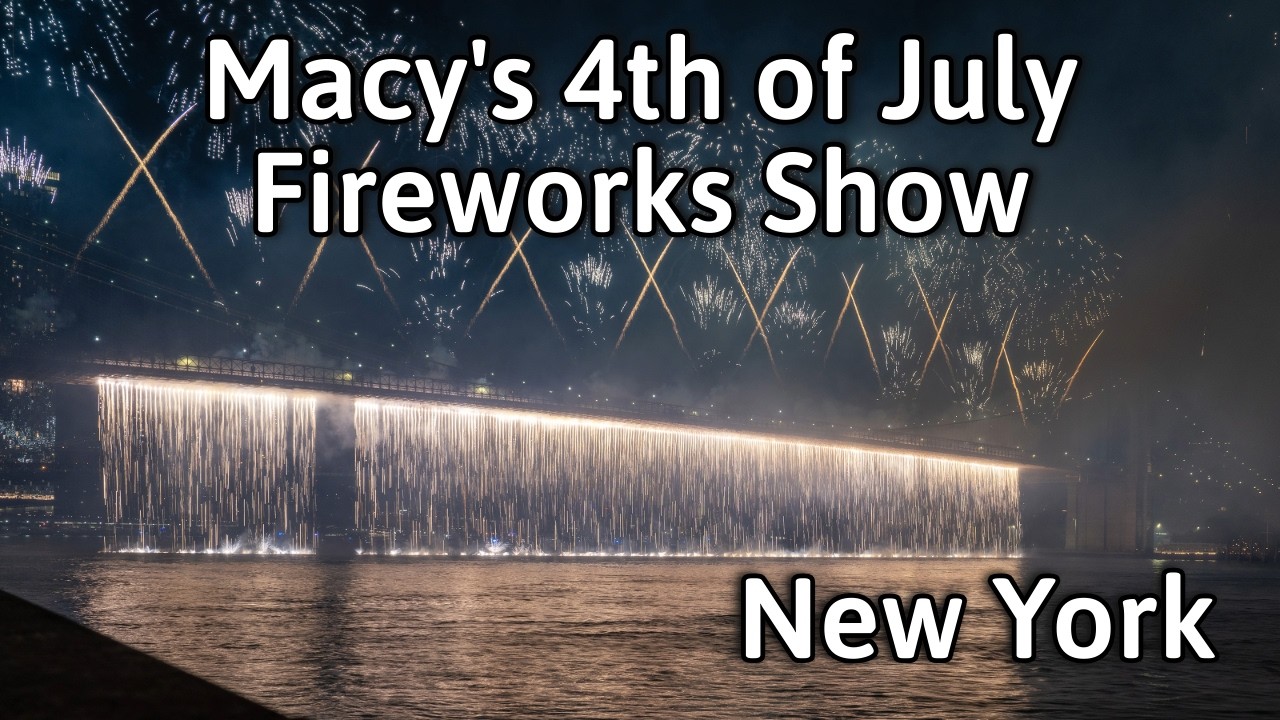 Macy's July 4th Fireworks Show in New York City Brooklyn Bridge 2025 | 4K