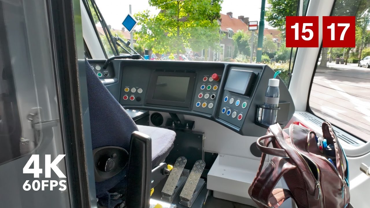 Diversion due to road works | 🚊 HTM Line 17-15 | 🇳🇱 The Hague | 4K Tram Cabview | Siemens Avenio