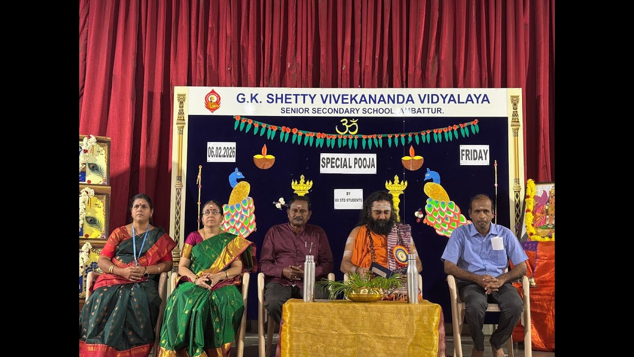 SPECIAL POOJA BY XII STD STUDENTS