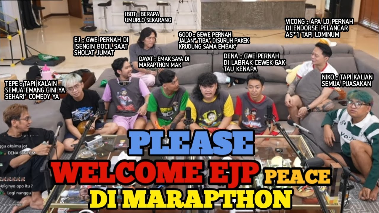Welcome EJP PEACE DI MARAPTHON PECAH HABIS!!!