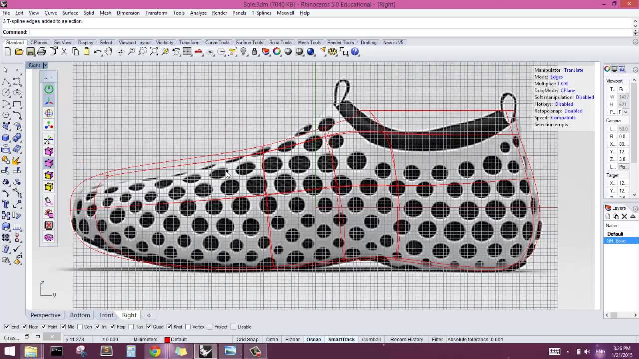 Intro to T-Splines for Rhino (shoe model)