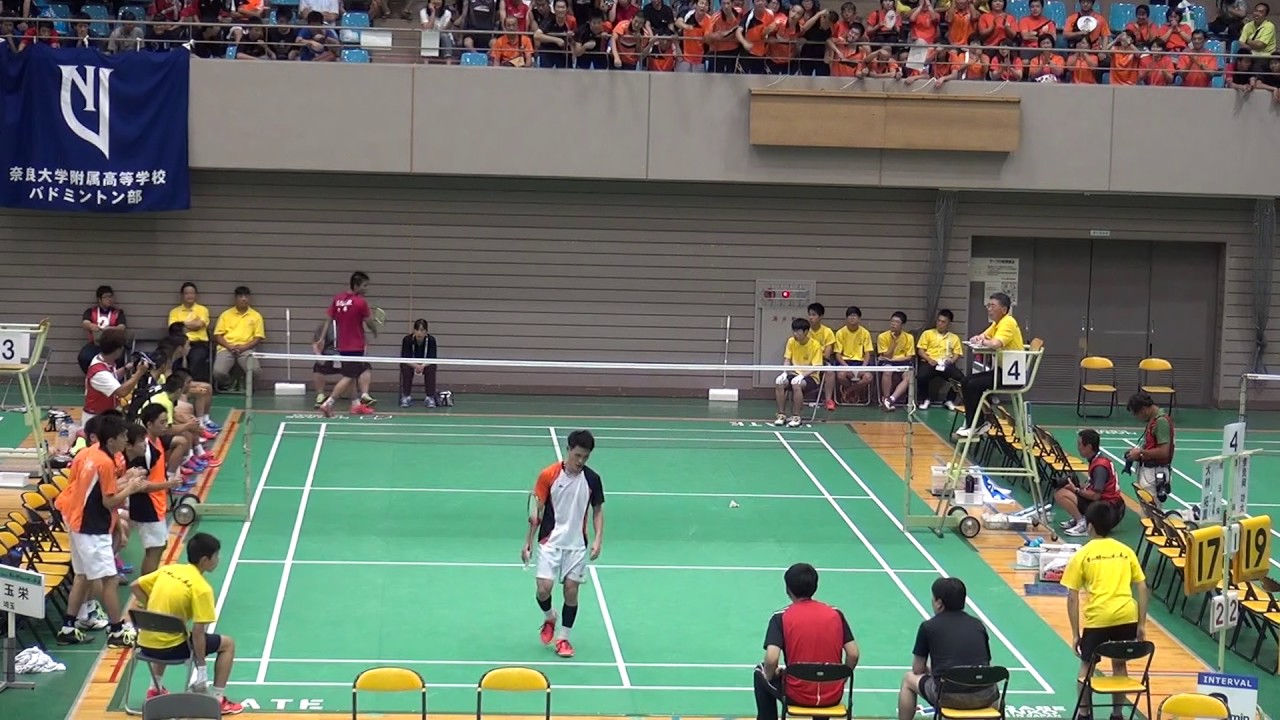 2017年IH バドミントン 男子 学校対抗 3回戦 浪岡 vs 埼玉栄 8
