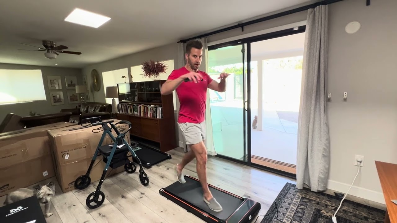 SMUG Compact Armless Treadmill | Slim Design for Home & Office | Quiet & Portable Walking Pad