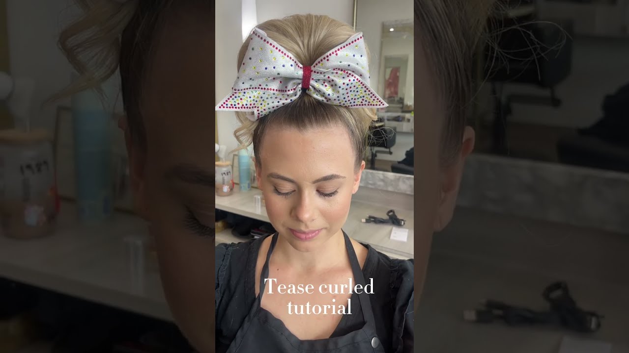 Teased cheer hair tutorial