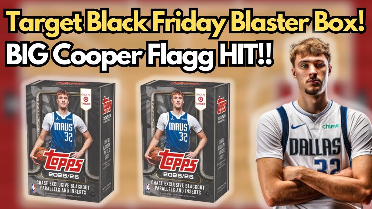 Баскетбольный тираж Topps 2025–26, чёрная пятница! 2 шт.! Большой хит Купера Флэгга! Эксклюзивно ...