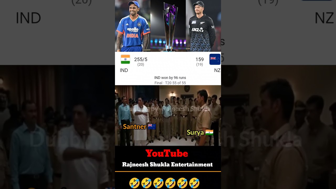 Santner and Surya after final funny 🤣 #shorts #rajneeshshukla #indiavsnewzealand #t20worldcup2026
