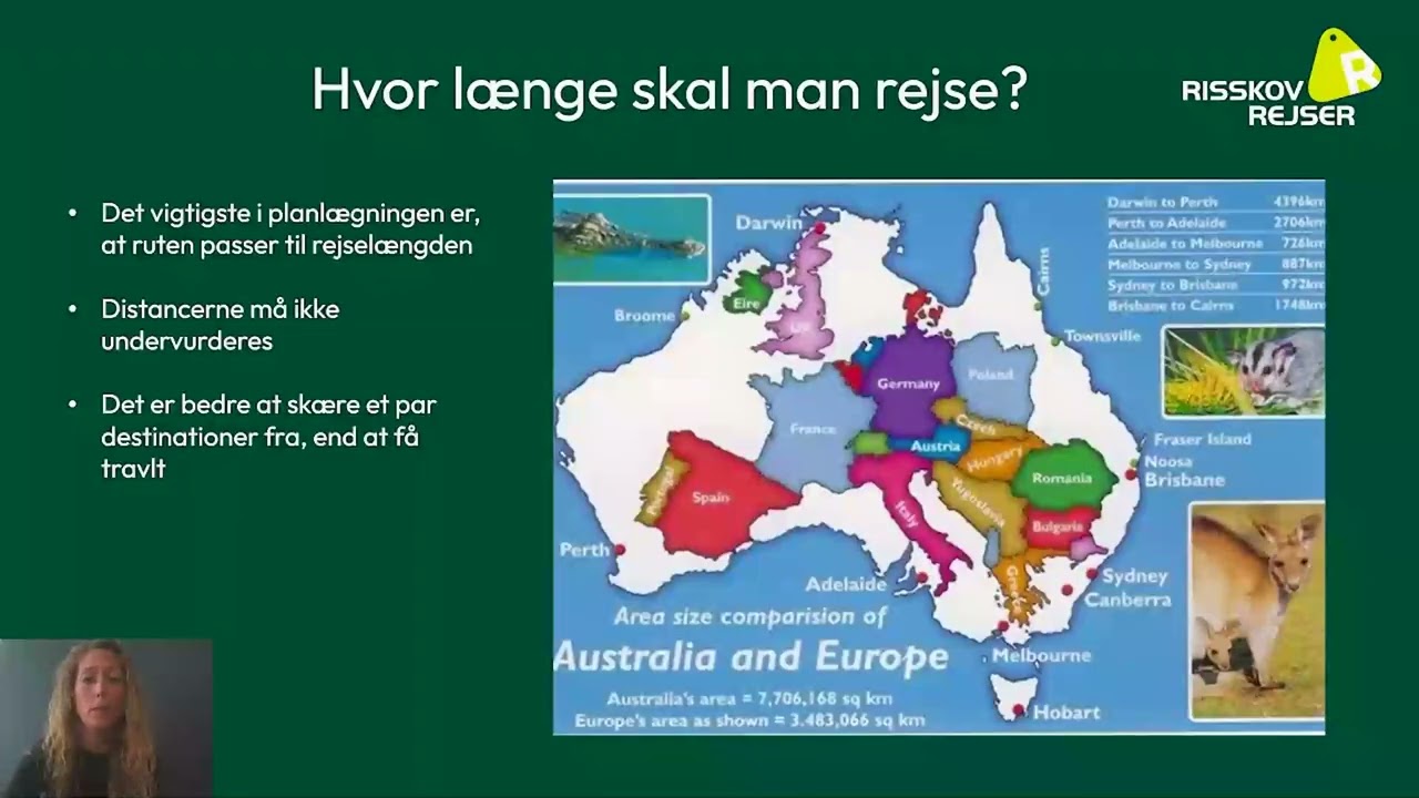 Australien online rejseforedrag med Lene