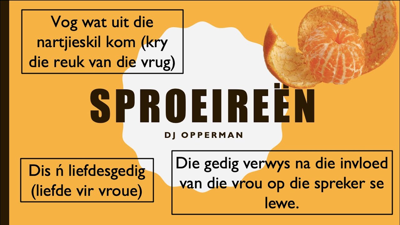 AFRIKAANS GRADE 12 FAL POETRY | Sproeireën (poem analysis)🍊