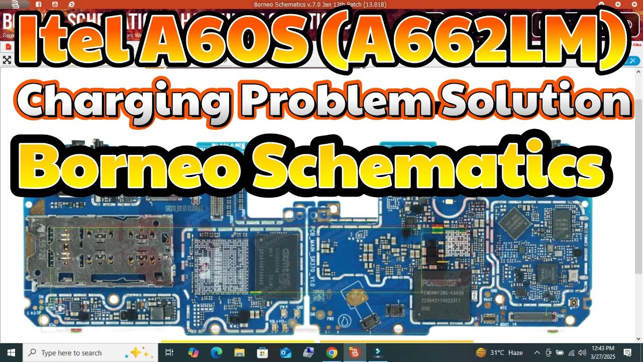 Itel A60S (A662LM) Charging Problem Solution || Itel A60S (A662LM) Charging Ways Boreno Schematics