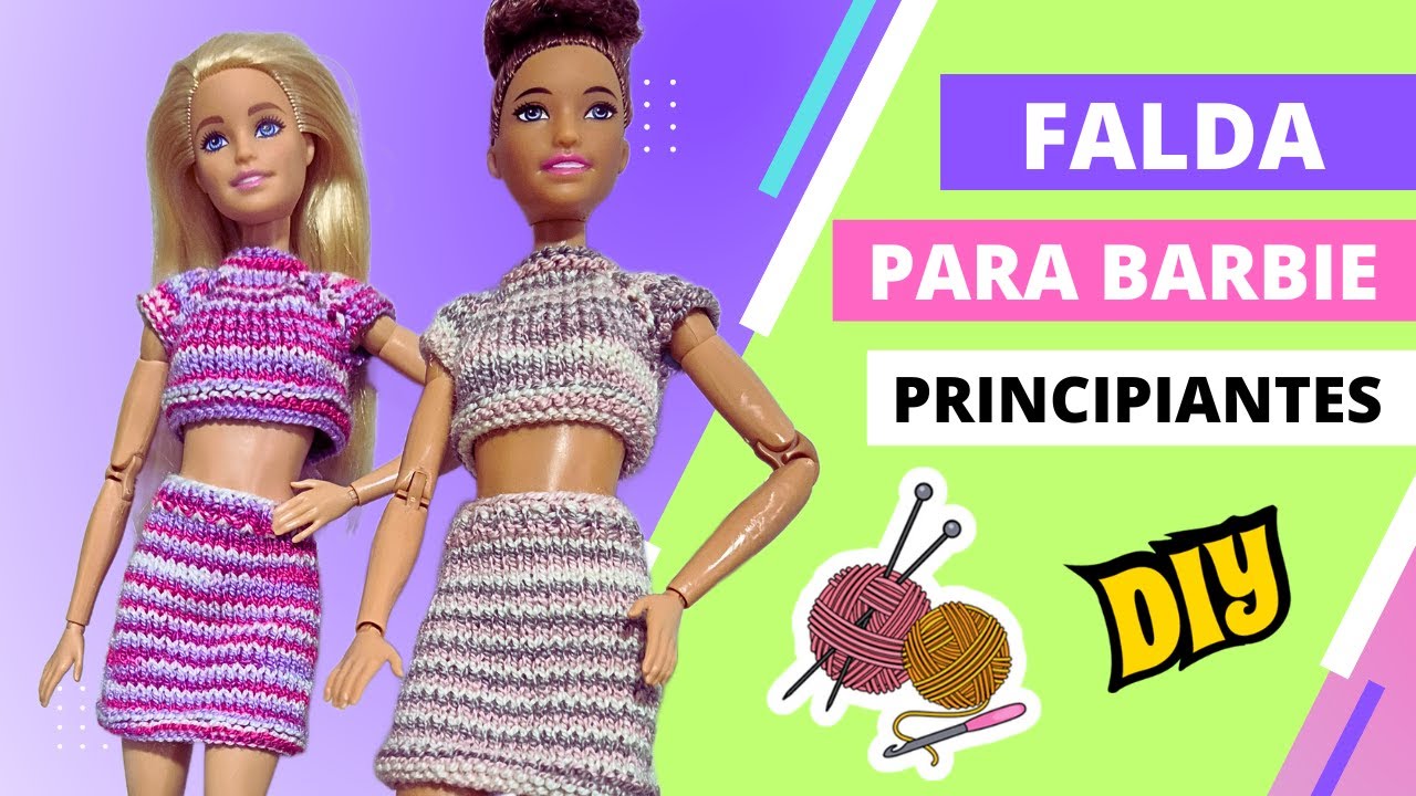 Como hacer una FALDA en A para BARBIE 💙 - Tutorial Fácil Paso a Paso