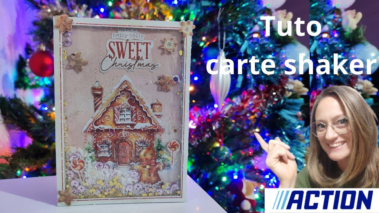 Tuto carte shaker #noel #action #diy #scrap