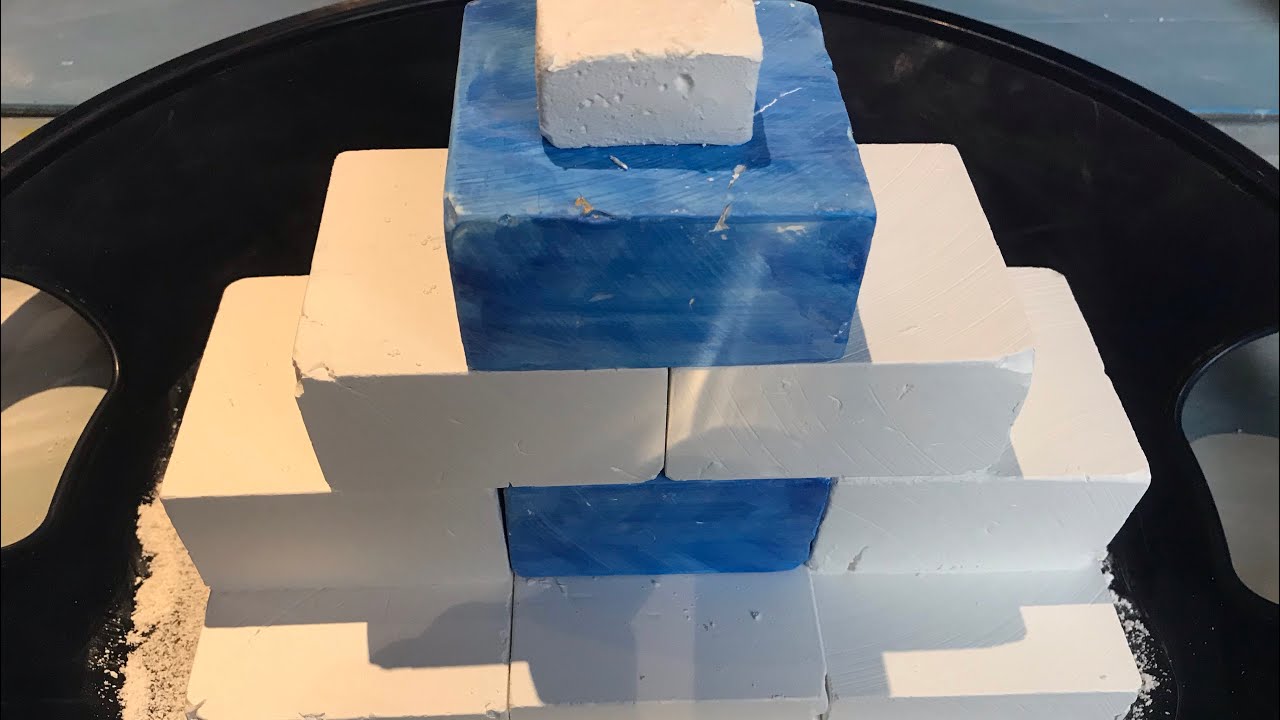Gym chalk pyramid , 12 blocks