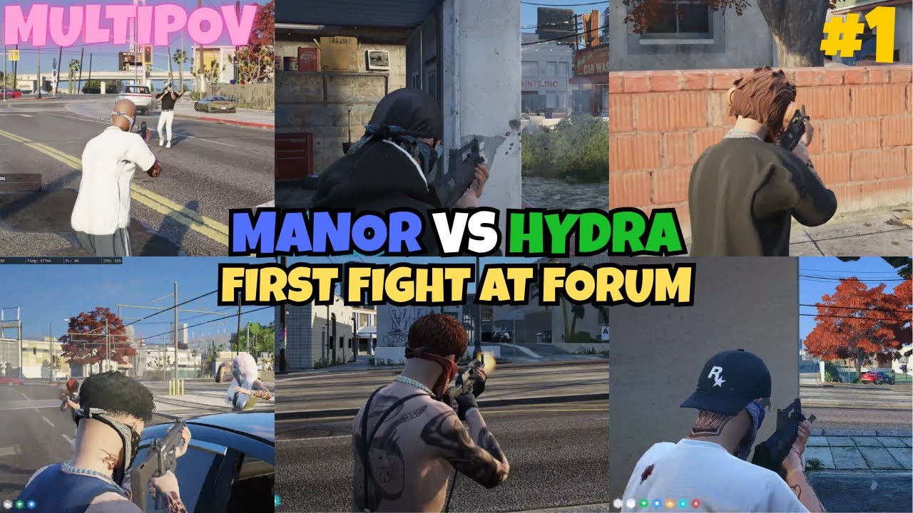 Hydra podjeżdża do Manor At Forum | Pierwsza walka (Jim szaleje) | MultiPOV | NOPIXEL 4.0 GTA RP