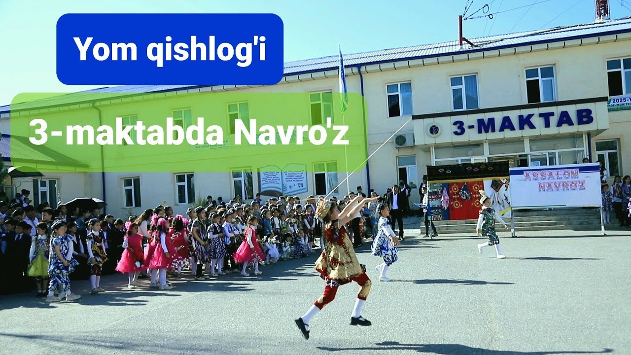 Zomin tumani Yom qishlog'ida Navro'z bayrami (3-maktab)