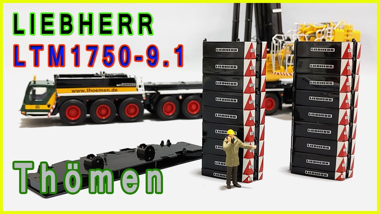 WSI 1/50 LIEBHERR LTM1750-9.1 THOMEN unboxing 크레인모형 중장비모형 중기모형 750t crane model 크레인장난감 중장비차 51-2069