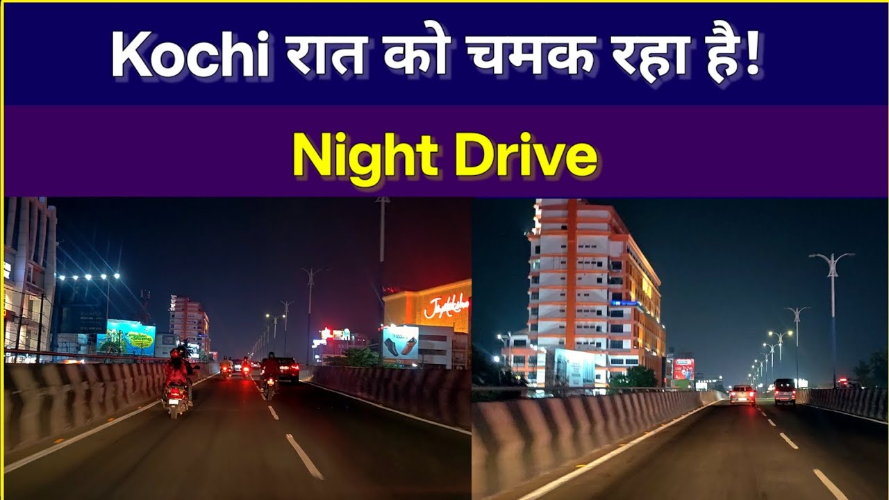 Kochi रात को चमक रहा है 🌃 | Fort Kochi to Lulu Mall Night Drive #kerala #Kochi #KochiNight #travel