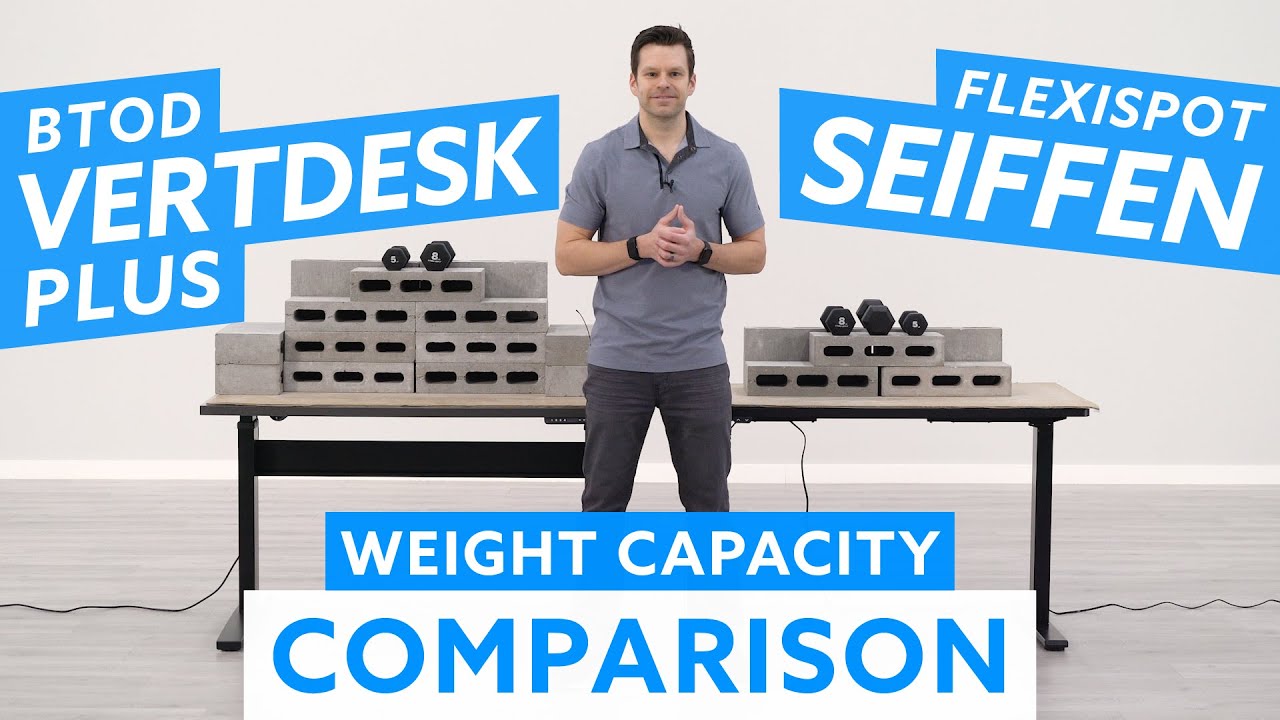 Vertdesk v3 Plus vs. Flexispot EC1 Standing Desk Weight Capacity Comparison