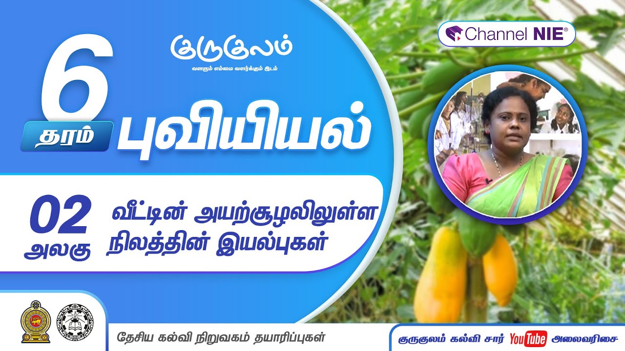வீட்டின் அயற்சூழலிலுள்ள நிலத்தின் இயல்புகள் | பகுதி 02 | அலகு 02 | தரம் 6 | Geography | P 02 - 2