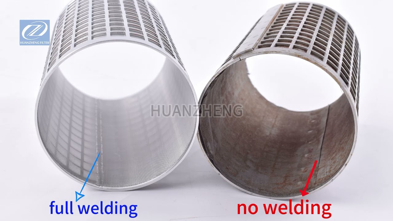 perforated mesh filter from sample