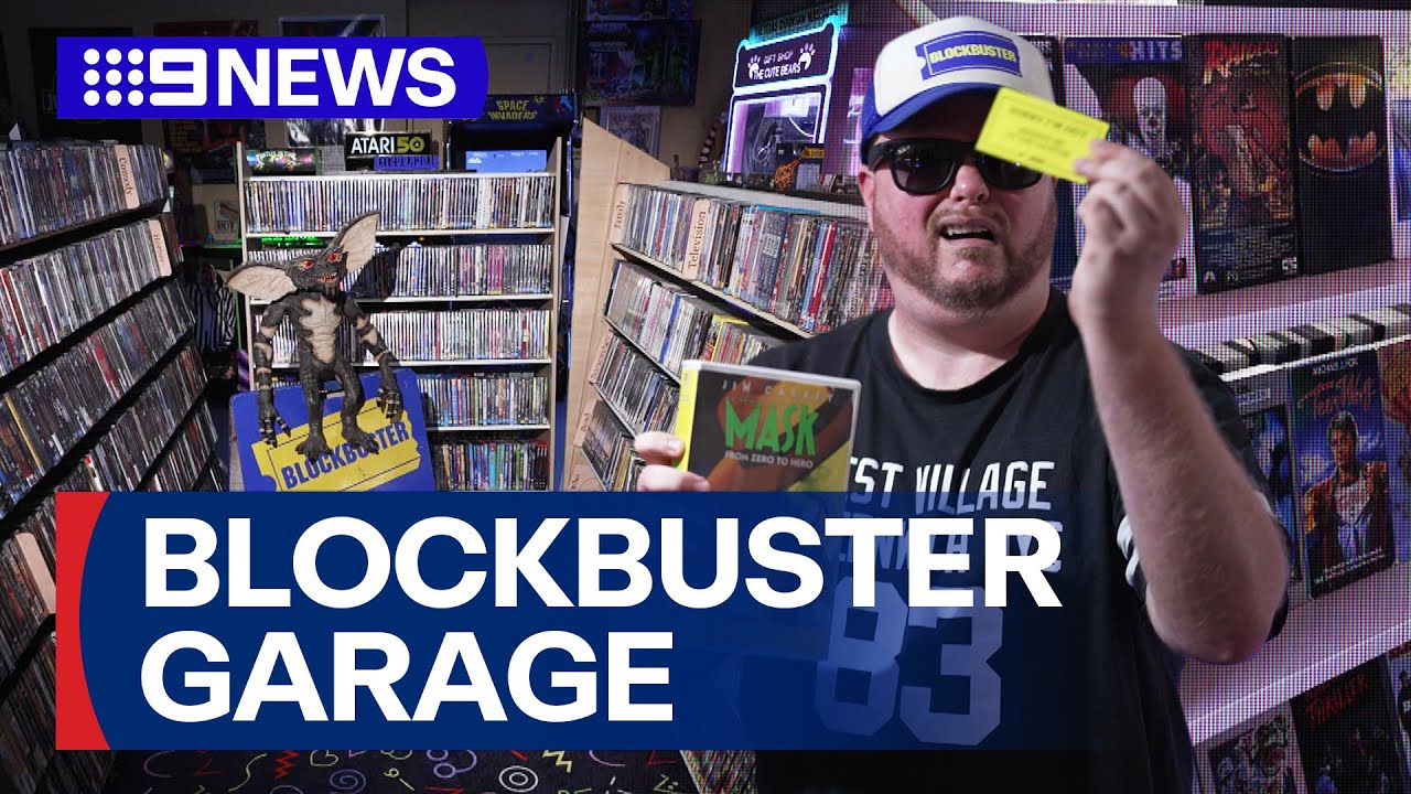 Man creates iconic Blockbuster in home garage | 9 News Australia