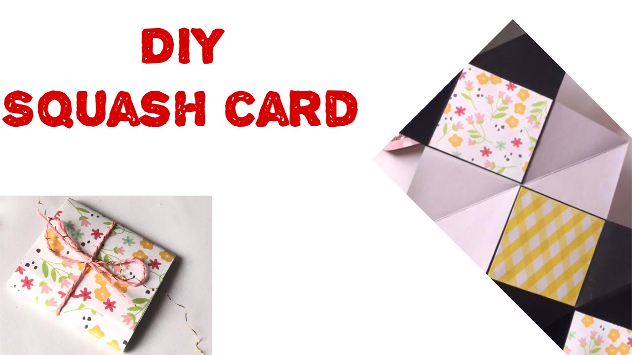 DIY Squash card || Easy papercrafts || Best handmade gift || 🌸