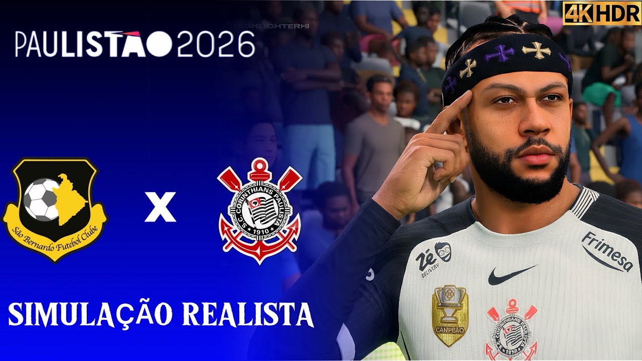 FC 26 - São Bernardo vs Corinthians | Campeonato Paulista 2026 | 8 Rodada | 4K Ultra HD (60FPS).