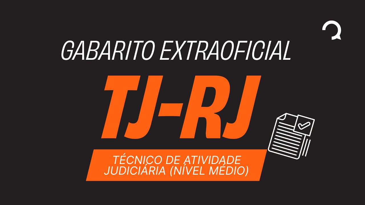 Gabarito Extraoficial TJ-RJ (T&eacute;cnico Judici&aacute;rio)