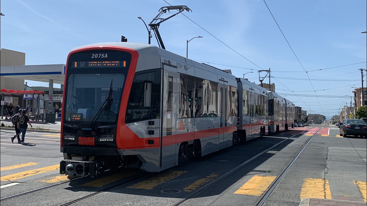 (NEW LRV4 TESTING) SF MUNI 2021 Siemens S200 LRV4 #2075/2073 Testing on Judah/19th