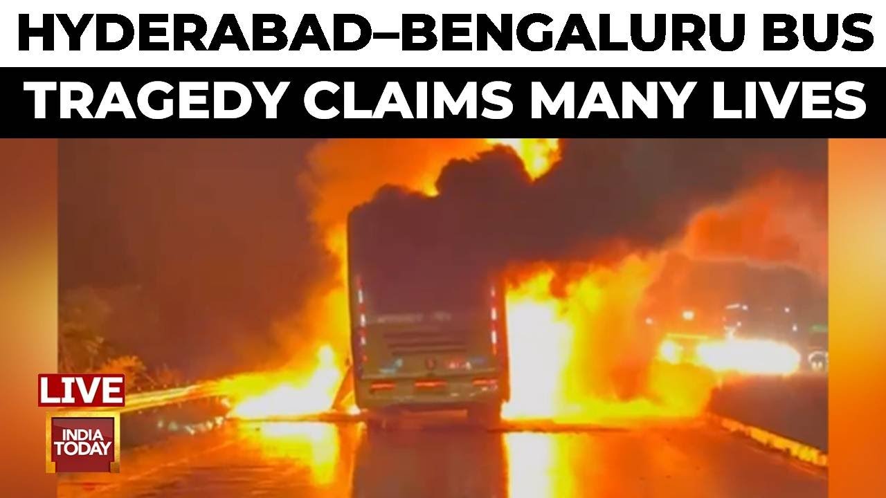 Kurnool Tragedy LIVE | Hyderabad-Bengaluru Bus Accident LIVE News | 20 Killed As Bus Hits Bike