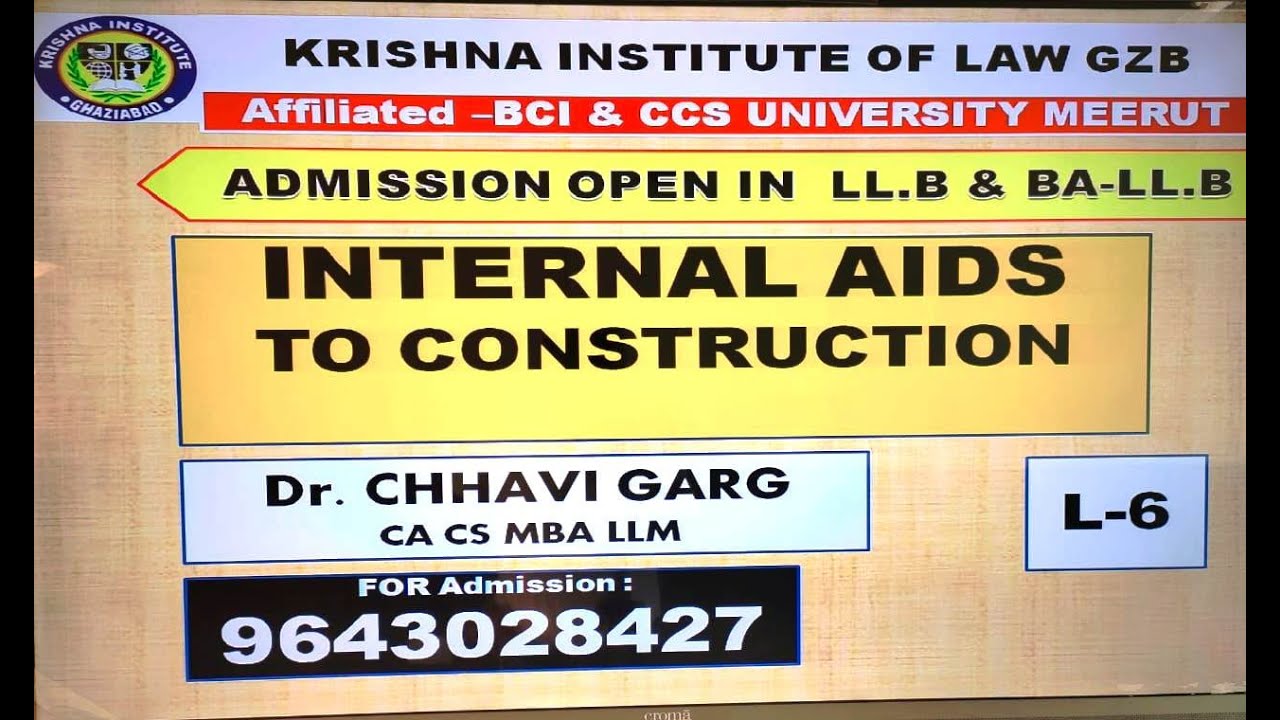 INTERPRETATION | INTERNAL AIDS TO CONSTRUCTION
