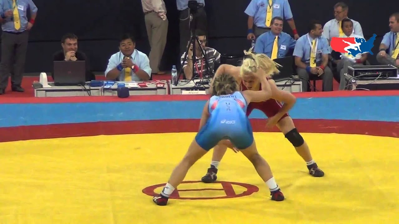 JR World W - Olli (FIN) pin Burkert (USA), 59 kg quarters