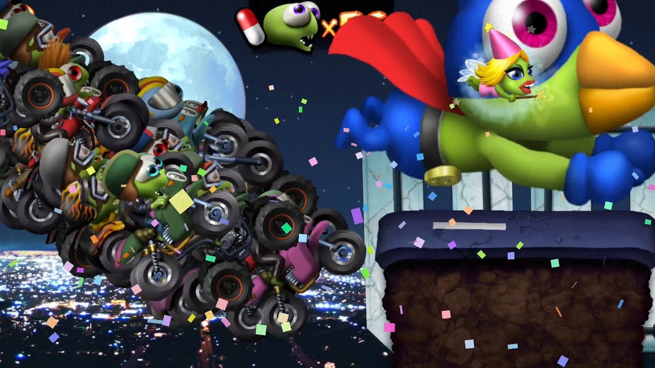 Zombie Tsunami #6: Chơi một game cùng 2 chim ma 