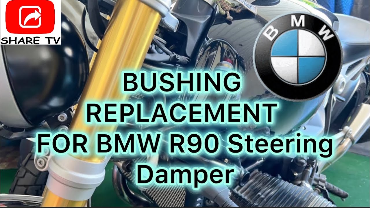 How To Replace The Steering Damper BUSHINGS Of The BMW R90 / R Ninety @sharetvph