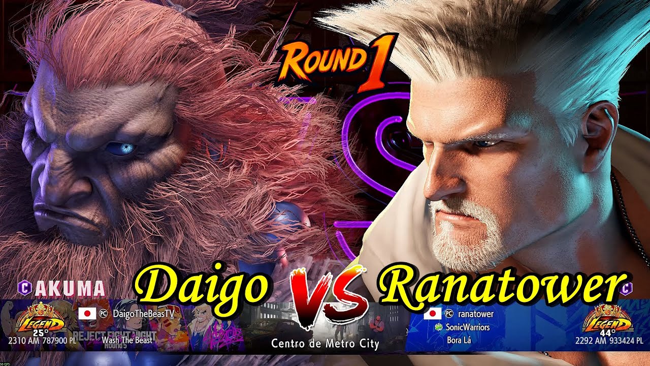 Daigo (Akuma) VS (Guile) Ranatower - Street Fighter 6 - High Level Gameplay
