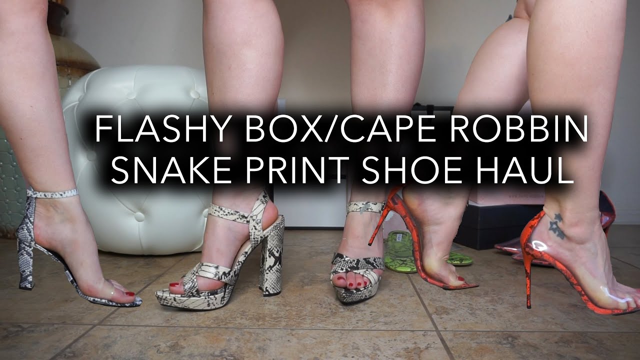 FlashyBox Snake Print Shoe Try-On Haul | Ruby Red