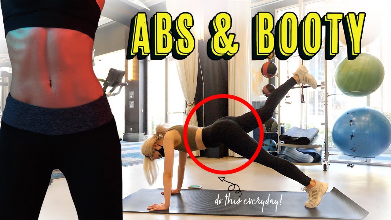 10 Mins. ABS & BOOTY Workout - On the Floor, No Squats, No Jumps, No Lunges, No Equipment