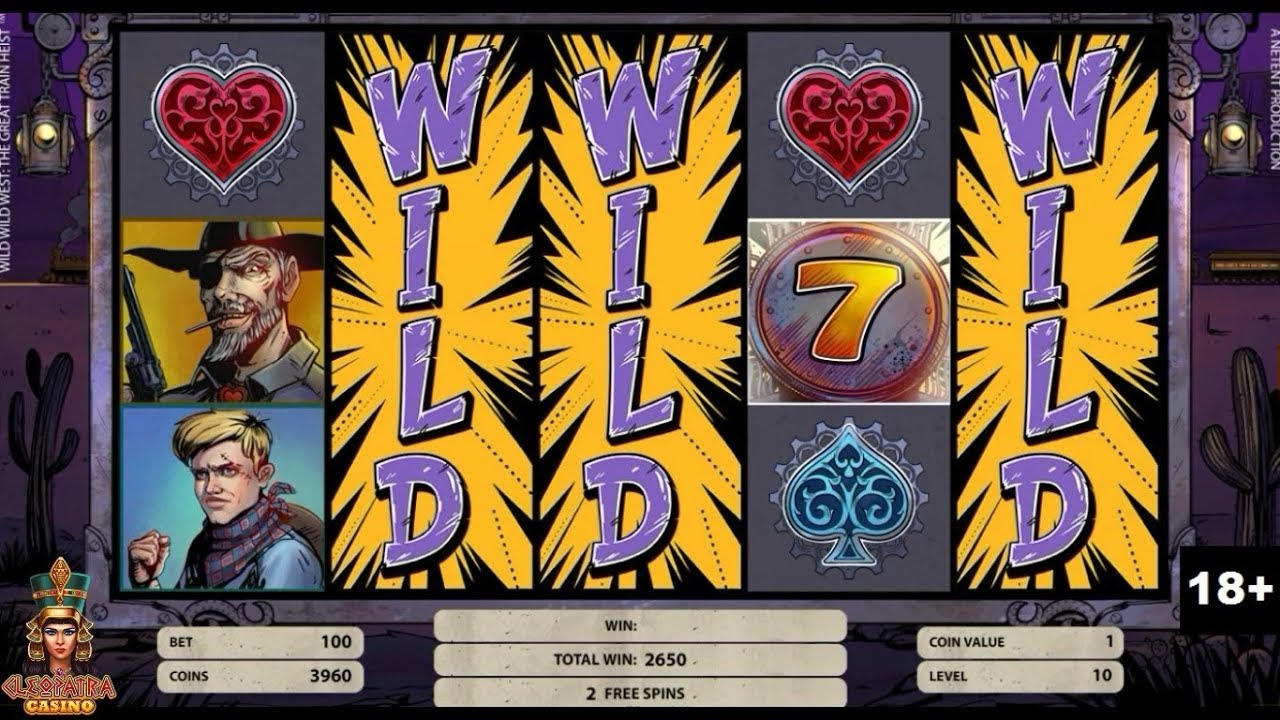 Wild Wild West: The Great Train Heist Slot Machine Free Spins Bonus - NetEnt Slots